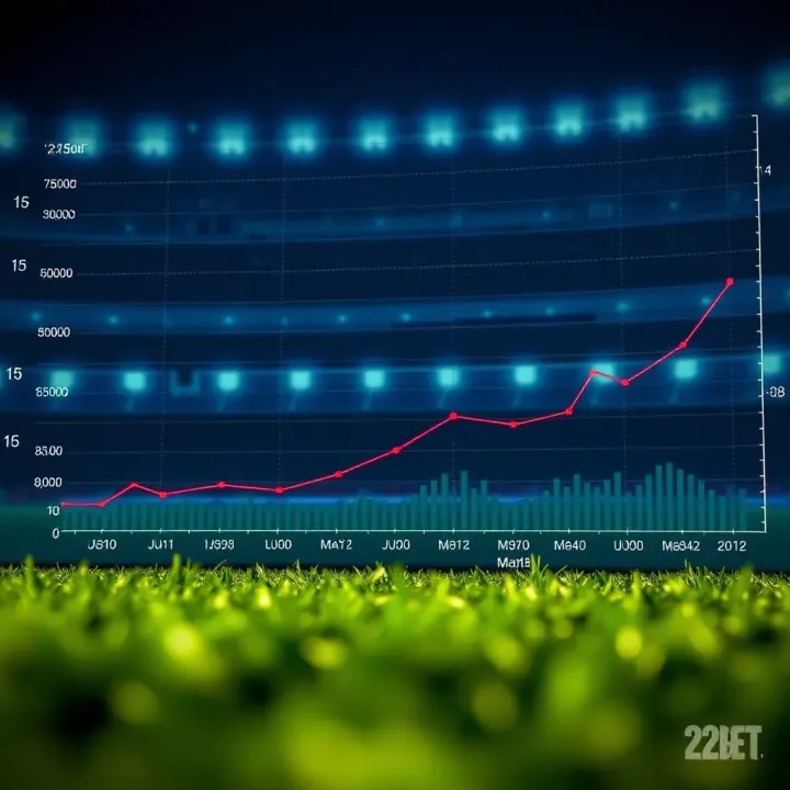 Graph showing team performance trends and statistical analysis used for football betting predictions