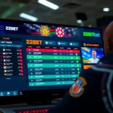 Interface of 22Bet online sports betting platform showcasing live odds and market options
