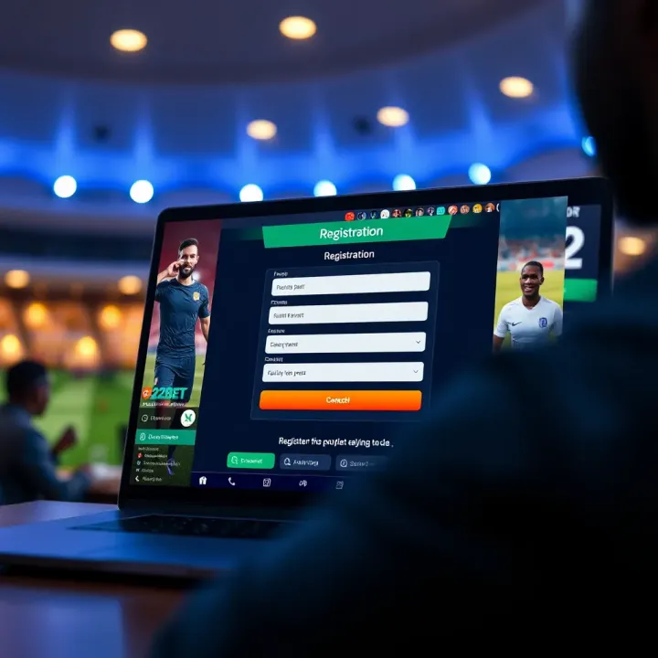 User interface showing registration form for an online betting platform in Nigeria