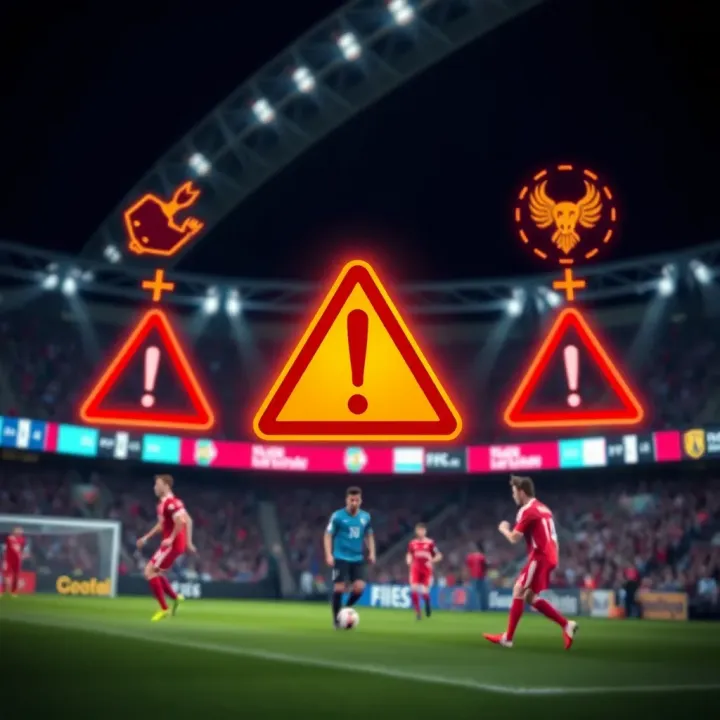 Graphic representation of risk and security symbols related to using prediction apps