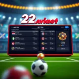 Graphical representation of 22Bet Aviator game interface showing betting options and gameplay mechanics